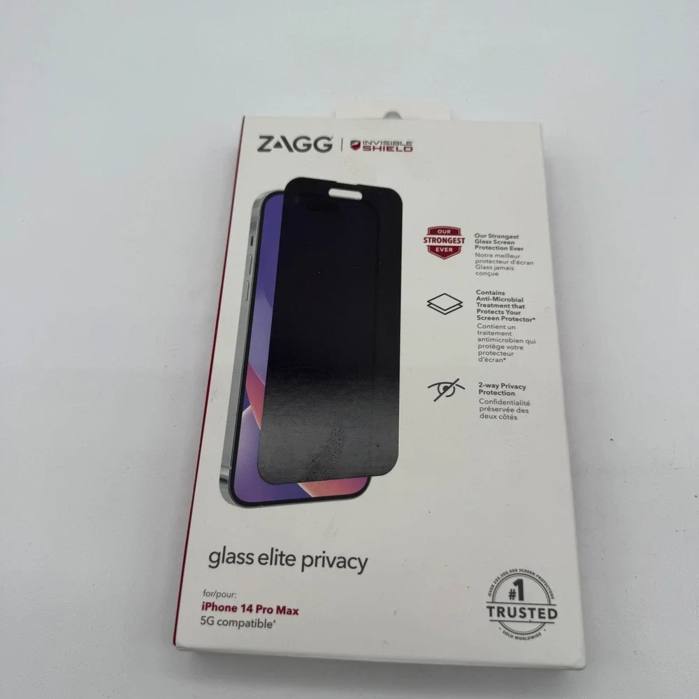 Zagg InvisibleShield Glass Elite Privacy iPhone 14 Pro Max Screen‎ Protector NEW